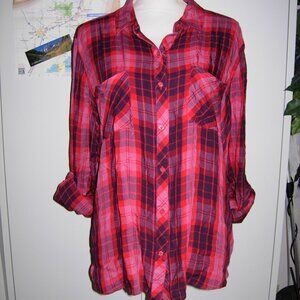 A.N.A Plaid Top XXL